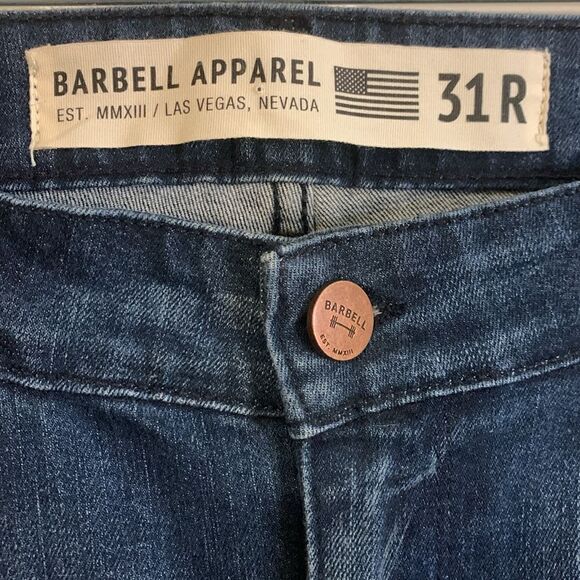 BARBELL APPAREL, athletic fit denim, ladies 31R, NWT, - Picture 2 of 16